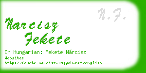 narcisz fekete business card