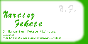 narcisz fekete business card